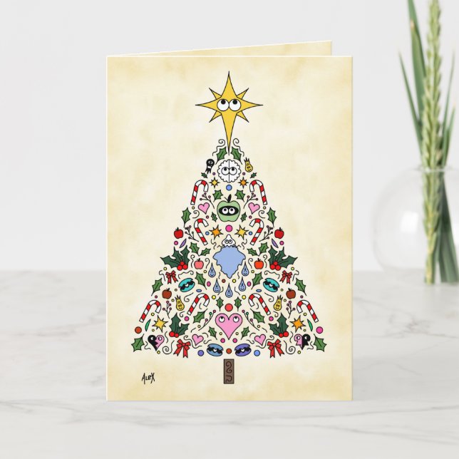 Miracle de carte de Noël de réveiller l'arbre (Devant)
