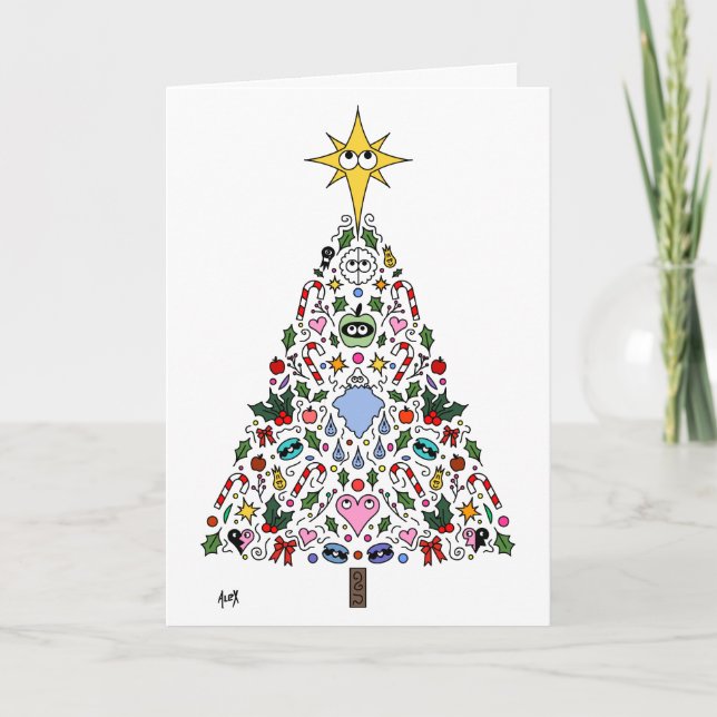 Miracle de carte de Noël de réveiller le blanc (Devant)