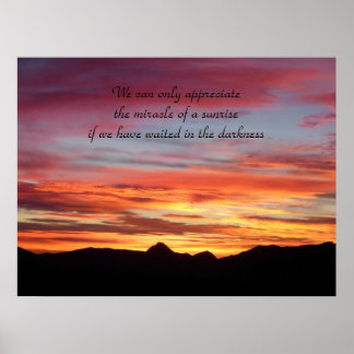 Miracle d'une affiche inspirante du lever du solei