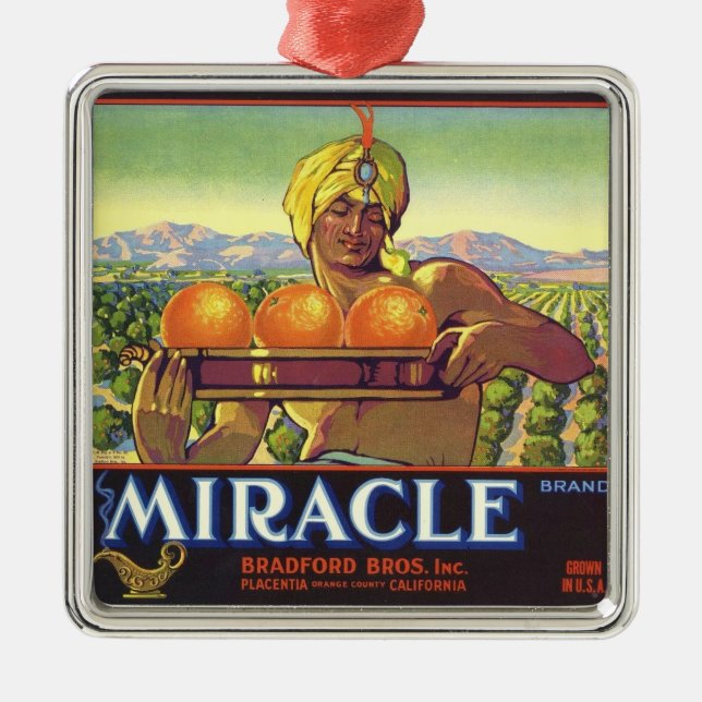 Miracle Genie  Metal Ornament (Front)