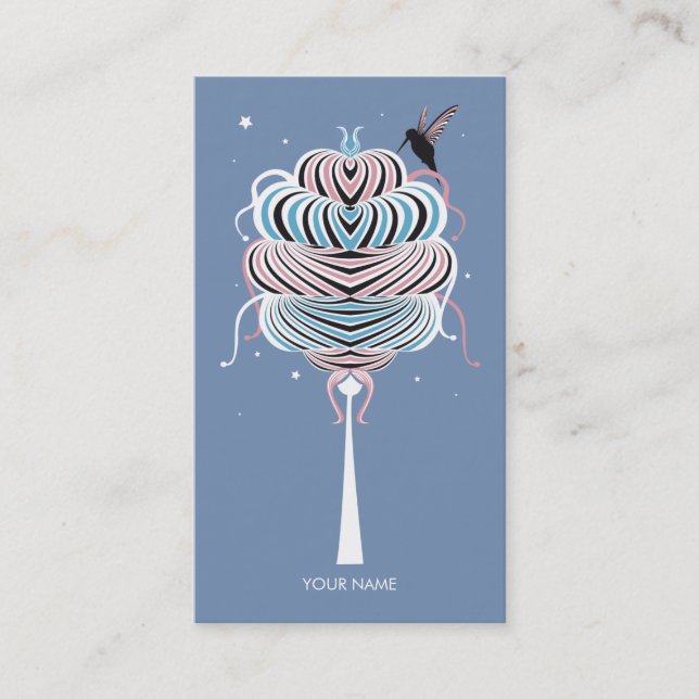 MIRACLE ICE CREAM TREE BUSINESS CARD PURPLE (Front)