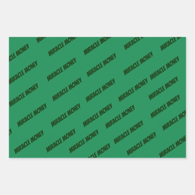 Miracle Money Is in My Hands Wrapping Paper Sheet (Front)
