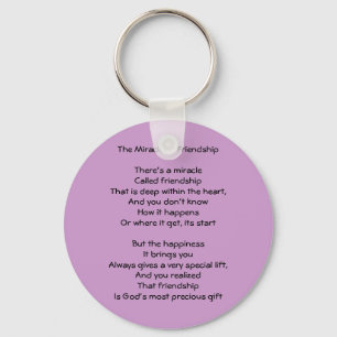 Miracle of Friendship Poem Keychain