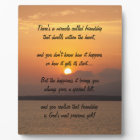 Miracle of friendship Poem Plaque
