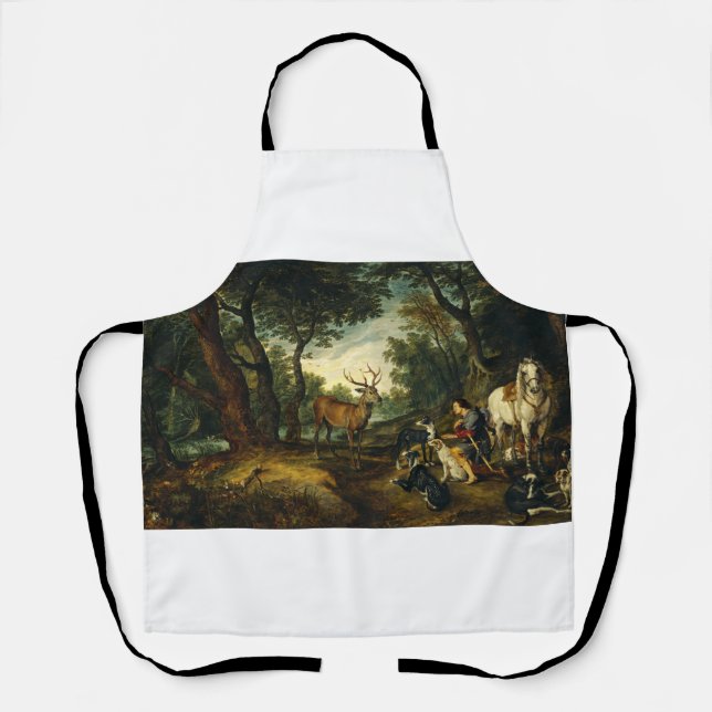 Miracle of Saint Hubert by Peter Paul Rubens  Apron (Front)