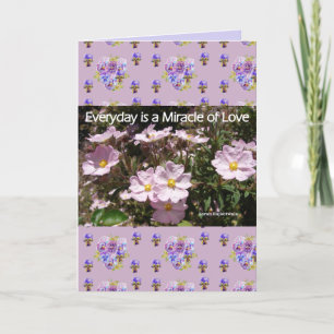 Miracle rose de l'amour Fleur Floral Carte d'art p