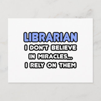 Miracles and Librarians Postcard