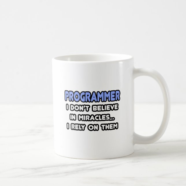 Miracles and Programmers Coffee Mug (Right)