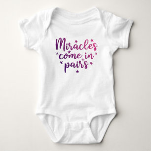 Miracles Come In Pairs Twin Baby Bodysuit