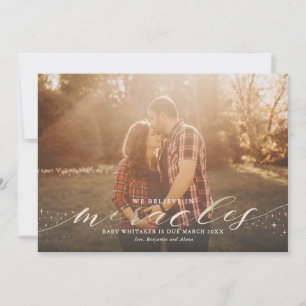 Miracles Faux Gold Foil Pregnancy Announcement