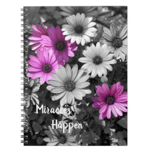 Miracles Happen African Daisy Flowers    Notebook