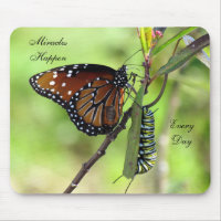 Miracles Happen Every Day - Butterfly Mouse Pad