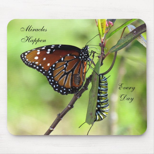 Miracles Happen Every Day - Butterfly  Mouse Pad (Front)