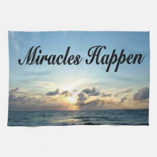MIRACLES HAPPEN KITCHEN TOWEL