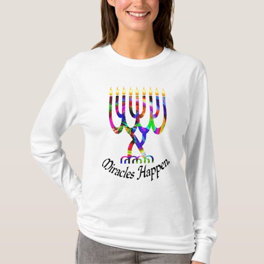 Miracles Happen Menorah Shirt