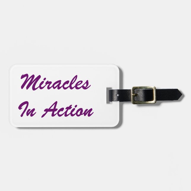 Miracles In Action Luggage Tag (Front Horizontal)