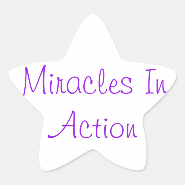 Miracles In Action Star Sticker (Front)