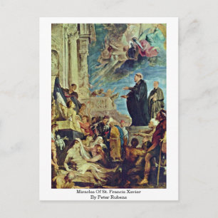 Miracles Of St. Francis Xavier By Peter Rubens Postcard