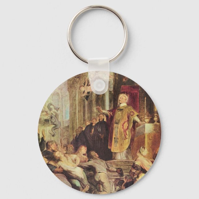 Miracles of St. Ignatius of Loyola by Paul Rubens Keychain (Front)