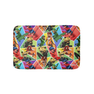 Miraculous Colourful Character Pattern Bath Mat