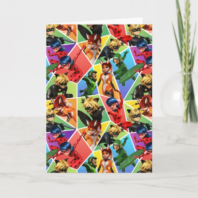 Miraculous Colourful Character Pattern Card (Front)