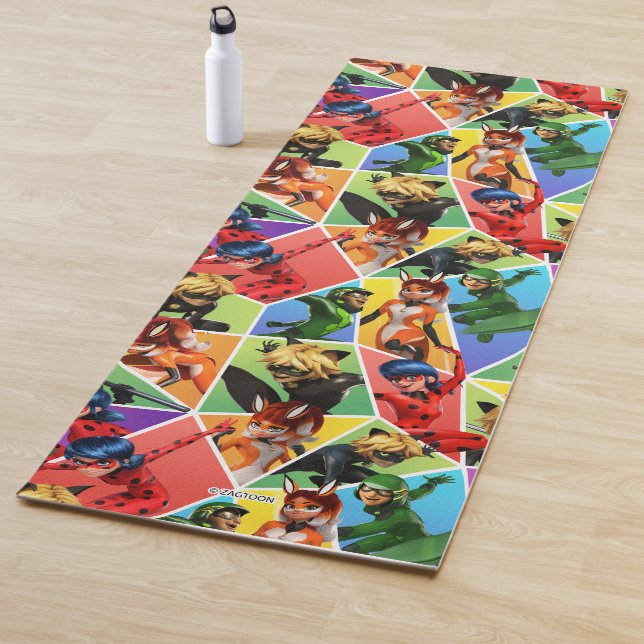 Miraculous Colourful Character Pattern Yoga Mat (In Situ)