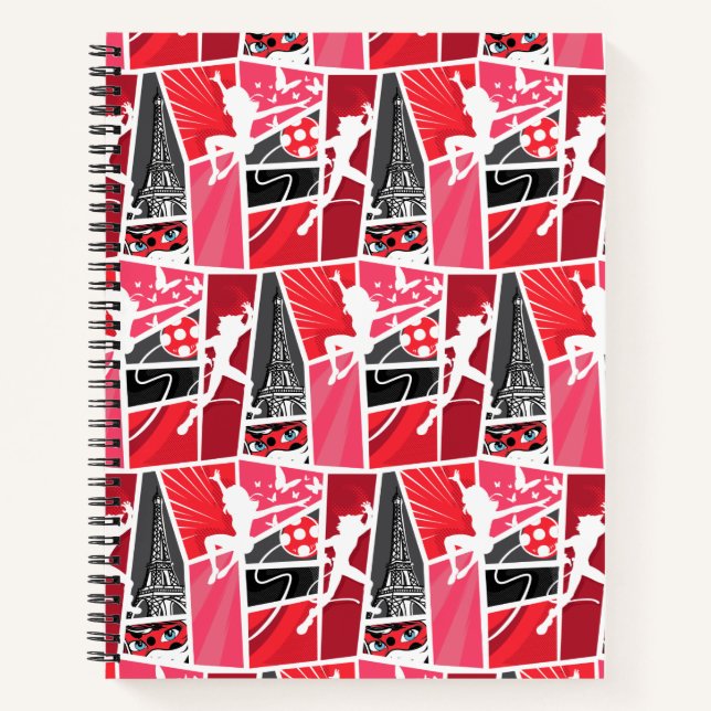 Miraculous Comic Ladybug Paris Pattern Notebook (Front)