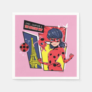 Miraculous Comic Ladybug Parisian Way Napkin