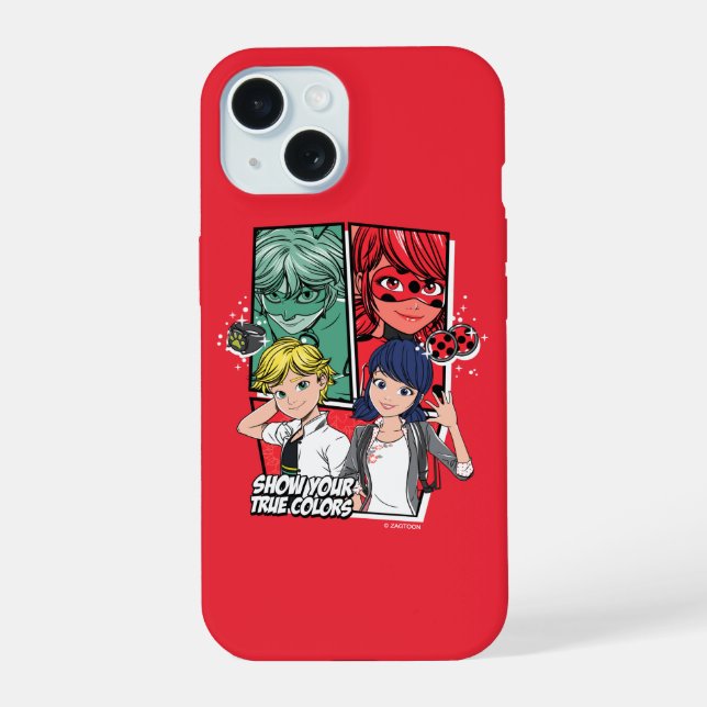 Miraculous Comic Marinette & Adrien True Colours iPhone 15 Case (Back)