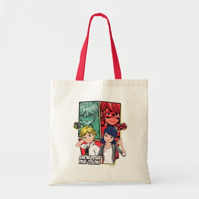 Miraculous Comic Marinette & Adrien True Colours Tote Bag (Front)
