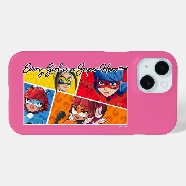 Miraculous Every Girl is a Super Hero Case-Mate iPhone Case (Back (Horizontal))