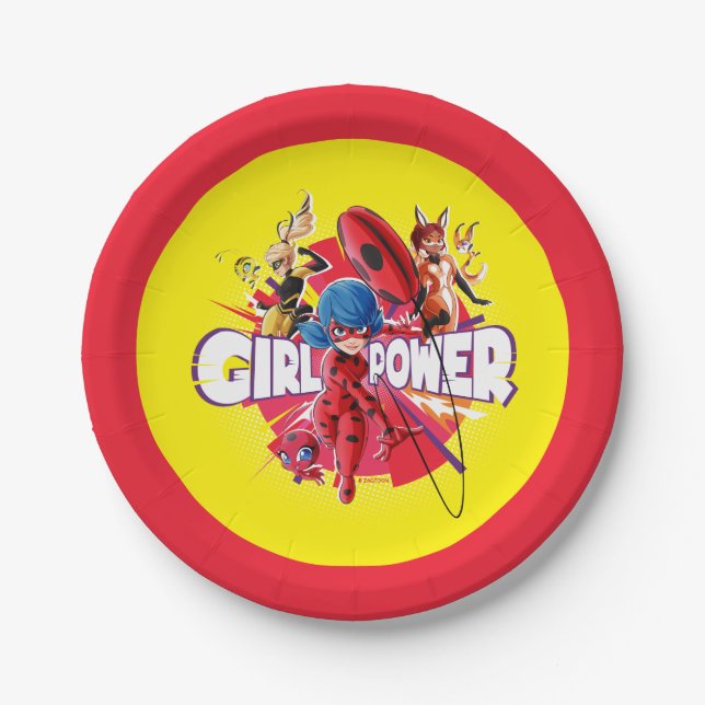 Miraculous Girl Power Paper Plate (Front)