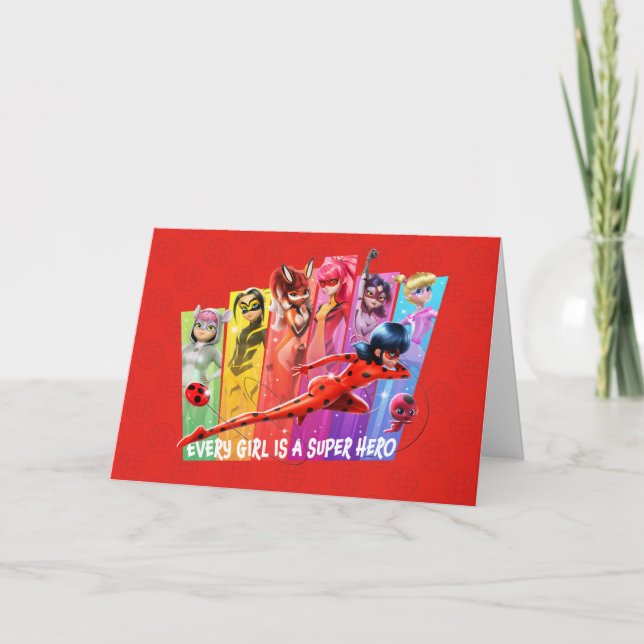 Miraculous Girls | Every Girl is a Super Hero Card (Front)