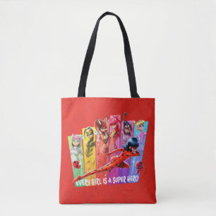 Miraculous Girls Every Girl is a Super Hero Tote Bag