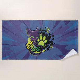 Miraculous Kwami Plagg Beach Towel