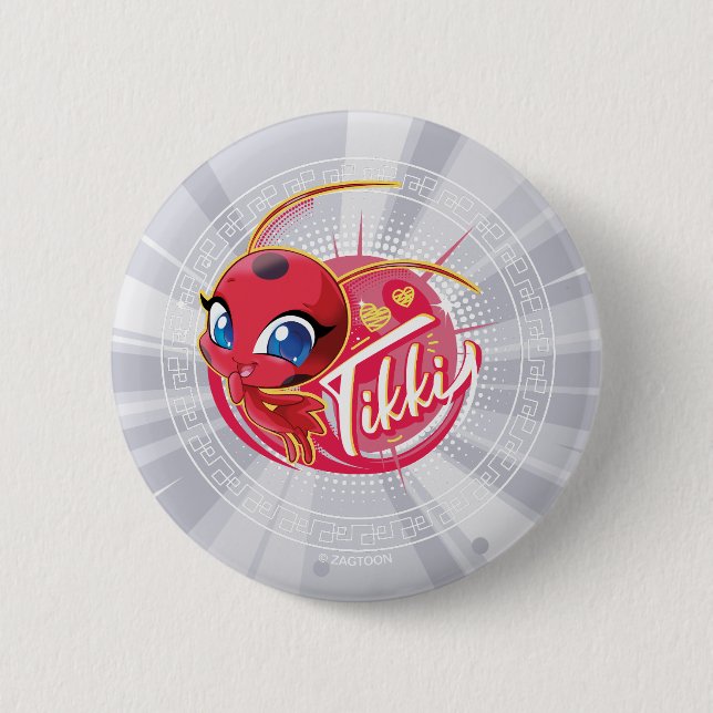 Miraculous Kwami Tikki 2 Inch Round Button (Front)