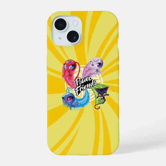 Miraculous Kwamis Power Friends iPhone 15 Case (Back)
