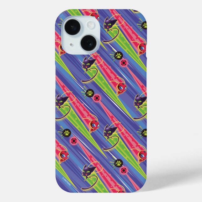 Miraculous Kwamis Tikki & Plagg Pattern Case-Mate iPhone Case (Back)