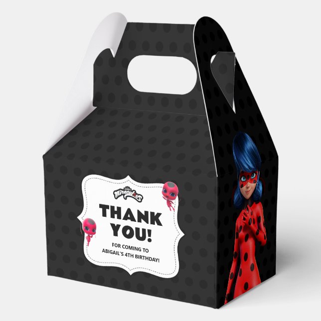 Miraculous Ladybug Birthday Favor Box (Back)