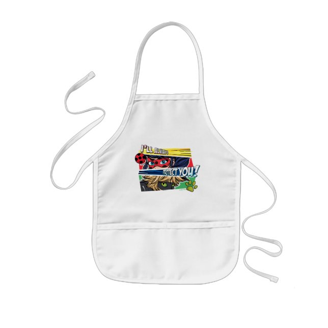 Miraculous Ladybug & Cat Noir Always Protect You Kids Apron (Front)