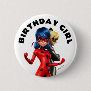 Miraculous Ladybug & Cat Noir Birthday 2 Inch Round Button