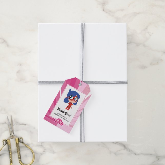 Miraculous Ladybug Chibi Birthday Gift Tags (With Twine)