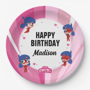 Miraculous Ladybug Chibi Birthday Paper Plate
