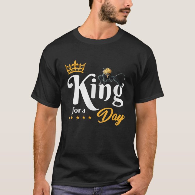 Miraculous Ladybug Kings Day Cat Noir King for a D T-Shirt (Front)