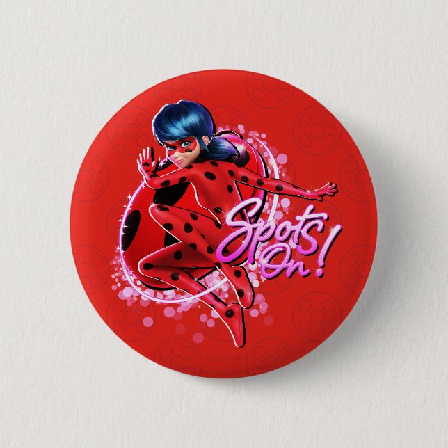 Miraculous Ladybug | Spots On Graphic 2 Inch Round Button (Front)