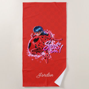 Miraculous Ladybug   Spots On Graphic Beach Towel