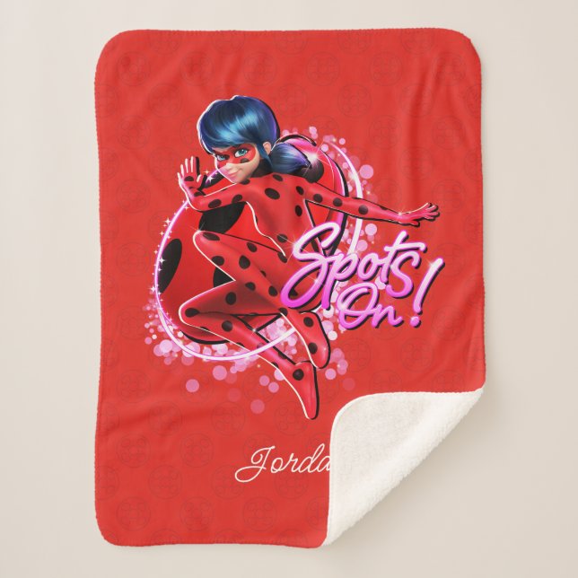 Miraculous Ladybug | Spots On Graphic Sherpa Blanket (Front)