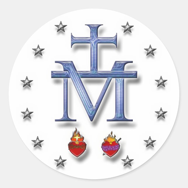Miraculous Medal Classic Round Sticker (Front)