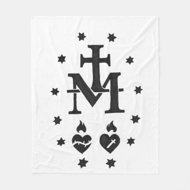 Miraculous Medal Fleece Blanket (Front)