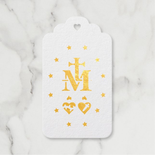 Miraculous Medal Foil Gift Tags (Front)